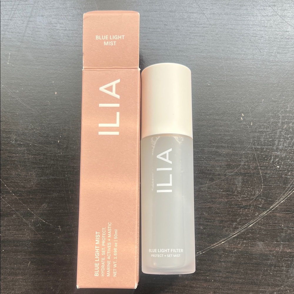 ILIA Blue Light Mist, setting spray, clean, new in box, full size, 1.69oz, 50ml